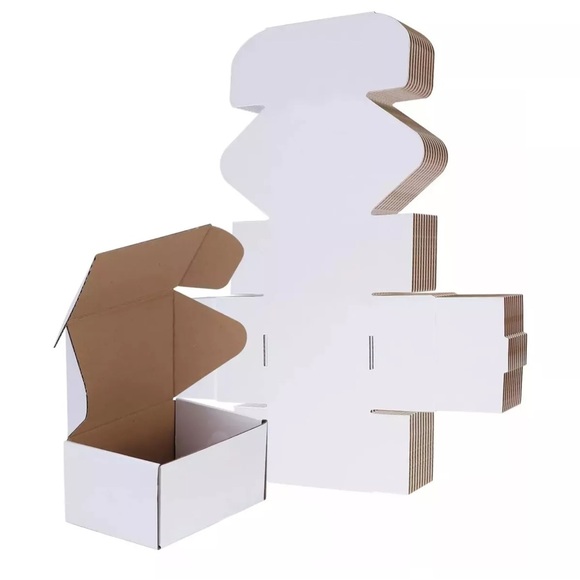 🔥 72 pc @ 6”x4”x3” White Corrugated Boxes Shipping Mailer Packing Strong GREAT - Picture 2 of 8